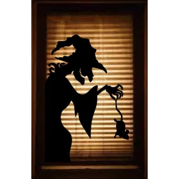 Window Cling Decal:Halloween Window Silhouette|Halloween Window Sticker