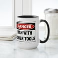 thumbnail image 4 of CafePress - Danger Man With Power Tools Ceramic Mug - 15 oz Ceramic Large White Novelty Mug, 4 of 4