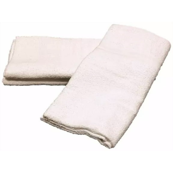 2 Pack Beach Pool Spa Towels Solid White | Thin Lightweight 100% Cotton 30 X 60