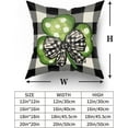 thumbnail image 6 of St Patricks Day Pillow Covers 18x18 Set of 2 Watercolor Green Lucky Clover Shamrock Black Buffalo Plaid Decorative Throw Pillow Cases Farmhouse Decoration for Sofa Couch Bed, 6 of 6