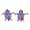 Purple, variant on Jiaroswwei 1 Pair Inlaid Faux Gem Women Earrings Charm Gift Cute Sea Turtle Stud Earrings Jewelry Accessory