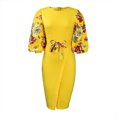 thumbnail image 4 of Felwors Summer Women's Plus Size Temperament Commuting Plus Size Printed Dress, 4 of 7