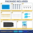 thumbnail image 3 of Yacona Beach Tent Sun Shelter, 10'x10' Outdoor Shade Canopy with Sandbags, Beach Umbrellas for Sand Picnics Backyard Camping, Blue, 3 of 9