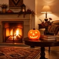 thumbnail image 4 of LED Light Up Jack O Lantern Pumpkin,Realistic Battery Operated Halloween Tabletop Decor,Glowing Ornament for Home,Bar,Party,Mall Display, 4 of 6