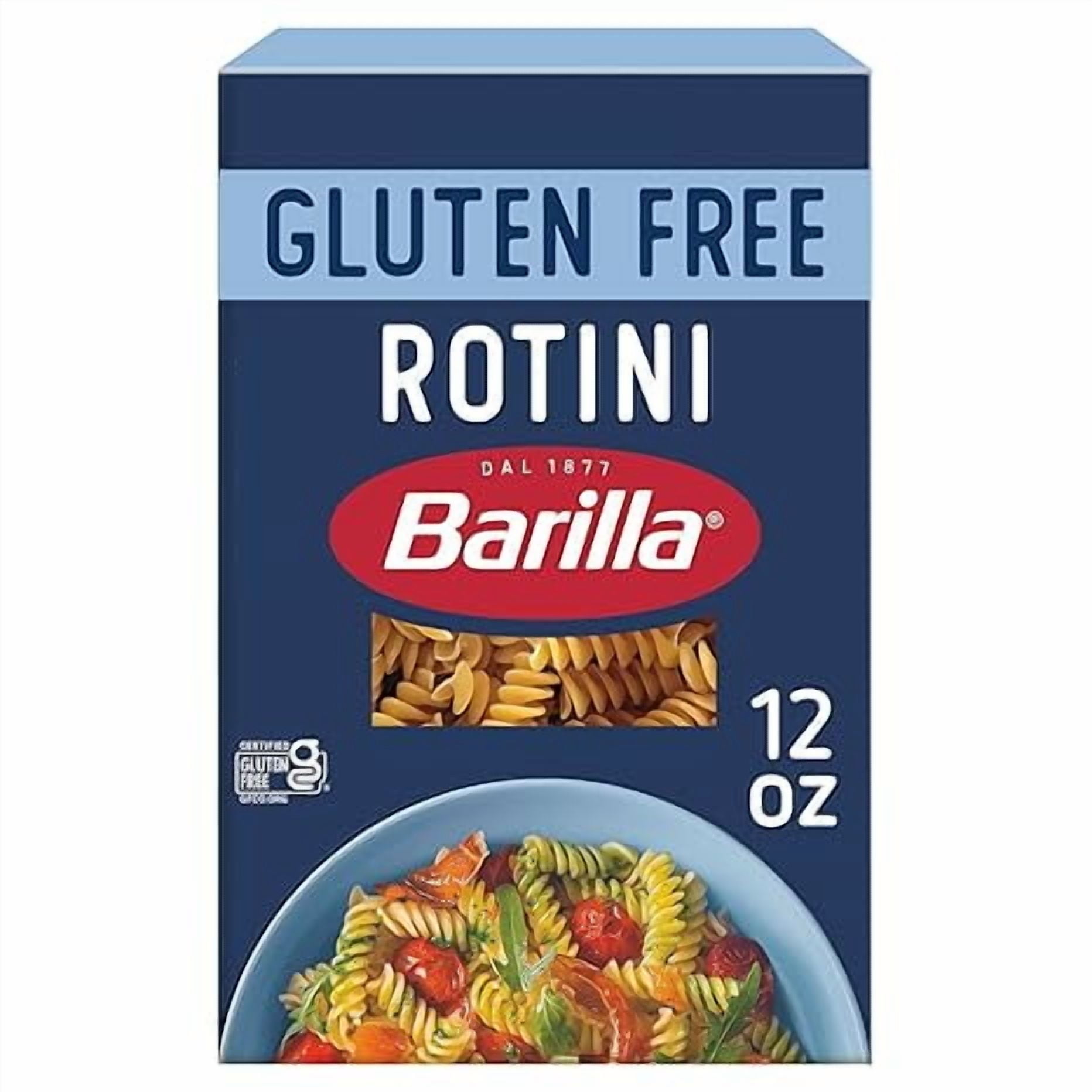 (1 pack) BARILLA Gluten-Free Rotini 12 Ounce - Non-GMO Gluten-Free Pasta Made with Blend of Corn & Rice - Vegan Pasta