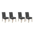 thumbnail image 3 of Youkk 2pcs/set Dirt-proof Velvet Chair Covers - Exquisite Craft Elastic Belt Machine Washable Dining Room Grey 2 pcs 2Set, 3 of 6