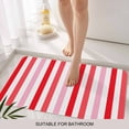 thumbnail image 3 of Red Pink Stripe Door Mat&nbsp;Indoor Outdoor Entrance, Non Slip Rug for Kitchen Bathroom Entryway Rug, Geometric White Vertical Striped Washable Doormat Floor Mat for Office Home Decor 20x31.5 Inch, 3 of 8