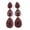 Wine Red, variant on Women's Retro Earrings High-end Jewel Earrings Distinctive Exaggerated Long Drop Earrings