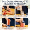 thumbnail image 4 of Multifunction 2 Cups Portable Fruit Juicer Blender 6 Blade Juice Mixer Mini Ice Blender USB Charging Wireless Juice Extractor, 4 of 9