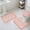Pink, variant on Brown Boho Bath Mat 3 Piece Bathroom Rug Set, Retro Western Rustic Ethnic Tribal Patterns Non Slip Bath Rug Contour Mat and Toilet Lid Cover, Absorbent Shower Mats Soft Bath Rugs and Mats Sets