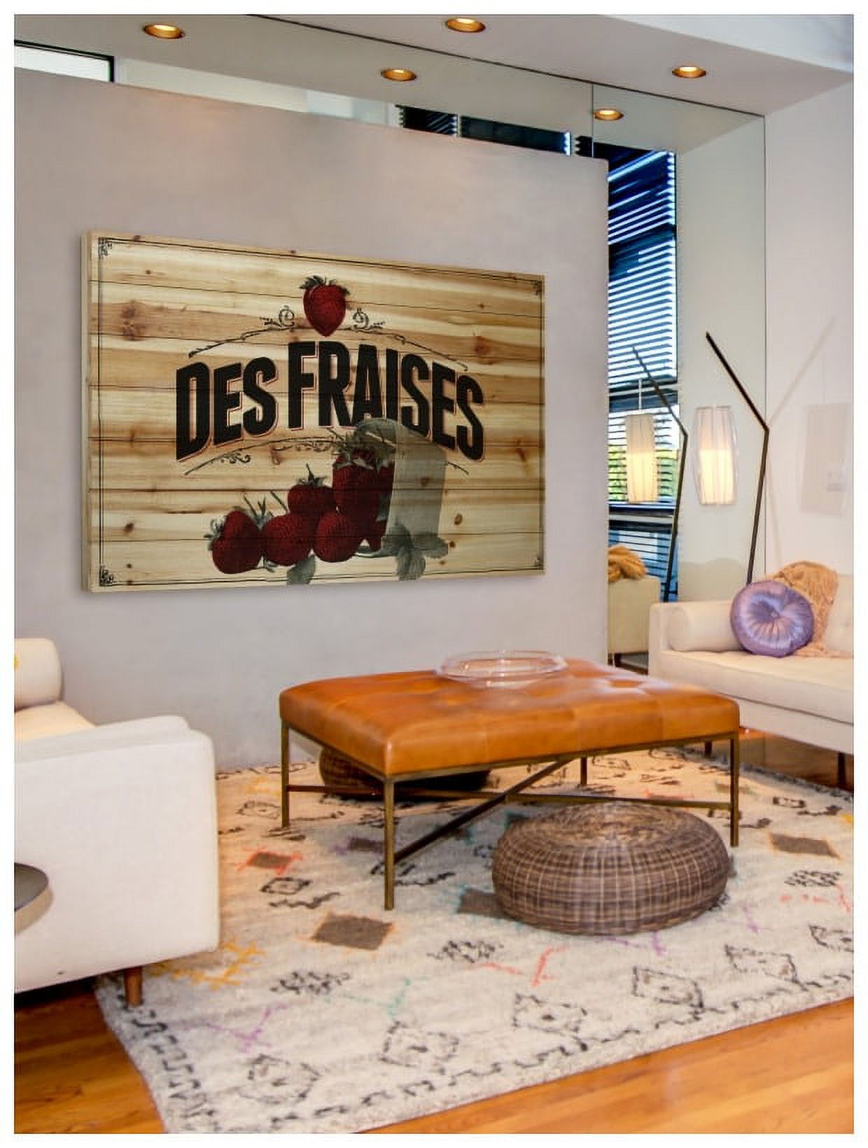 Marmont Hill "French Produce Strawberry" Painting Print on Natural Pine Wood