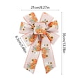 thumbnail image 3 of Fmbmuo 5 Pack Fall Wreath Bows Thanksgiving Bows Pumpkin Stal Orange Buffalo Plaid Burlap Linen Bow for Wreath, Autumn Ribbon Bows for Autumn Party Outdoor Decor, 3 of 4