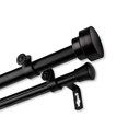 thumbnail image 4 of Rod Desyne Topper Double Curtain Rod 3/4 Inch Dia Set, 120-170", Black, 4 of 4