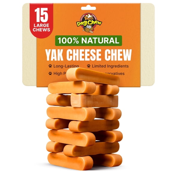 Tibetan Yak Cheese Dog Chew, Natural long lasting Himalayan Treats for Dogs (Large , 3lb)