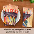 thumbnail image 6 of Iauyy Satin Napkins Set of 4- Sunset Music Festival Art DIY Printing Decoration Cloth Napkin- Easy Care for Home/Party, 6 of 8