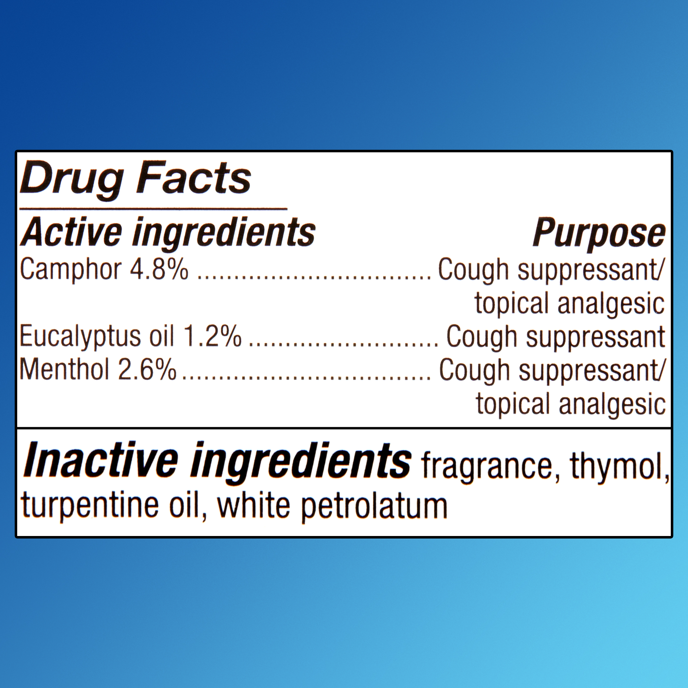 Ungüento Vaporizante Equate, 3.53 oz, Comparar con Ingredientes Activos de Vicks® VapoRub® 3