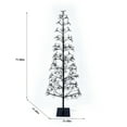 thumbnail image 3 of 71 Inch Flower Twinkling Light Tree, 980Warm White LEDs, CUL Listed Adaptor 14.4W/24V, Indoor/Outdoor Lighted Decoration Tree with Metal Base – Holiday, Christmas & Home Décor (Black), 3 of 4