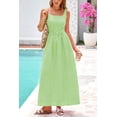 thumbnail image 3 of Vestido PRETTYGARDEN 2025 Verano Maxi Cuadros Verde XXL, 3 of 8