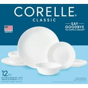 Corelle Winter Frost White 12-Piece Glass Dinnerware Set (Service for 4)