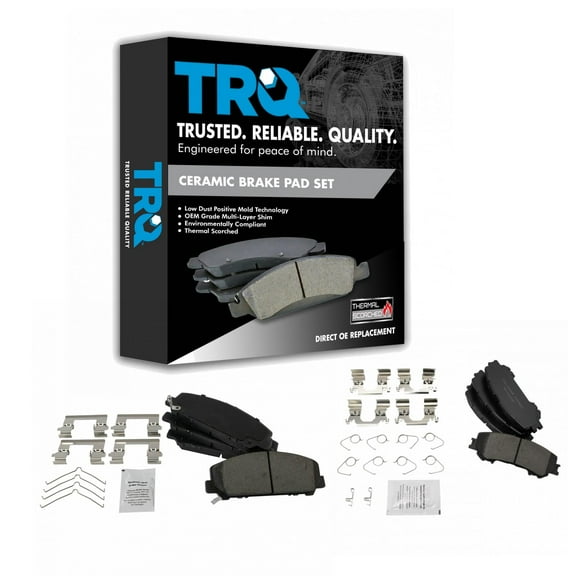 TRQ Front & Rear Ceramic Disc Brake Pad Kit for Nissan Titan Pickup Truck New BFA20297