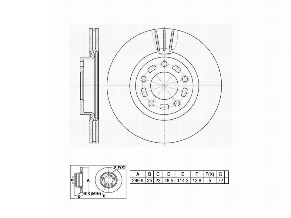 UltraHC Coated High Carbon Brake Rotor, Front UR001699, Mazda 3 2013-2004