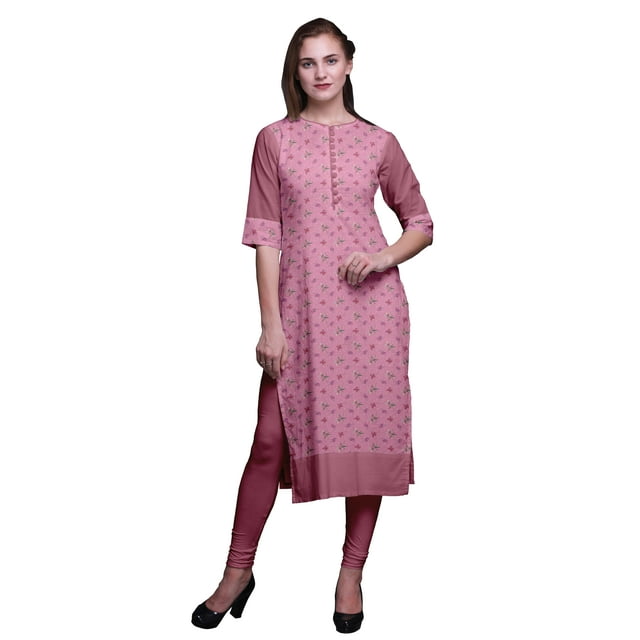 Bimba PrintedKurtiSummer Wear Kurta Straight Tunic Dresses For Women