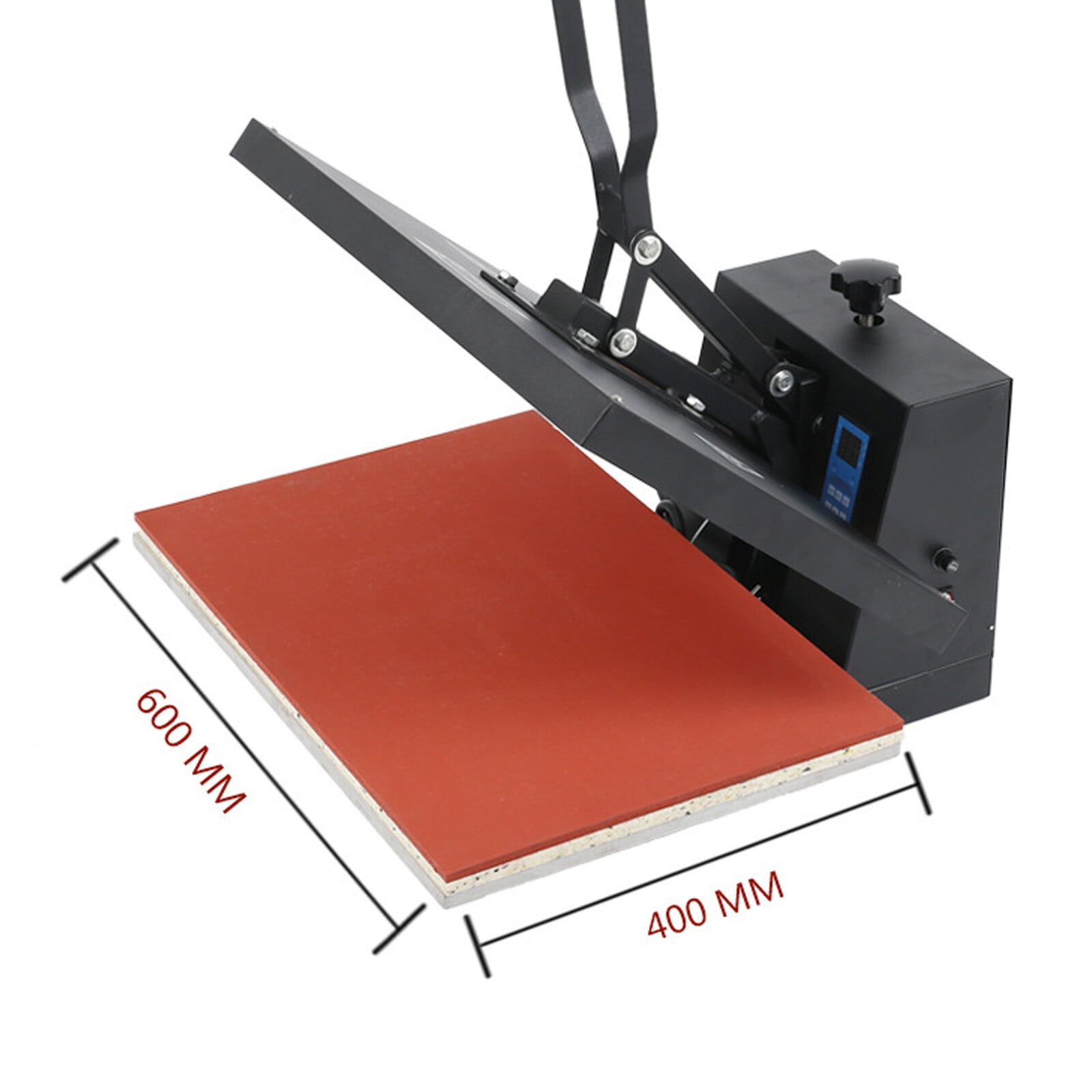 DENSET Clamshell Heat Press Machine LCD Display Flat plate 110V, Black, 28.3’’*18.9’’*16.5''
