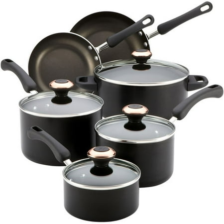  Paula  Deen  10 Piece Non Stick Dishwasher Safe Cookware Set  