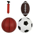 thumbnail image 3 of 1 Set/3pcs Inflatable Ball Toys Rugby Soccer Ball and Basketball with Pump, 3 of 6