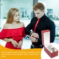 thumbnail image 5 of Novel Box Red Jewelry Box for Bangle/Watch with Gold Trim - Faux Leatherette Storage Case, 5 of 7