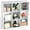 White, variant on EDX 8 Cube Storage Organizer, Open Cube Storage Bookcase with 3 Removable Back Panels, 47.7" L×11.6" W×24"H, for Home & Office, White