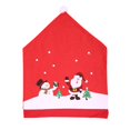 thumbnail image 2 of Cubierta de sillas de tela no tejida impresa muñeco de nieve de Papá Noel de dibujos animados de Navidad Wdftyju Para estrenar, 2 of 3