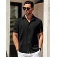 thumbnail image 4 of COOFANDY Mens Short Sleeve Button Down Shirts Wrinkle Free Dress Shirts Vacation Wedding Shirt, 4 of 10