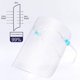 thumbnail image 2 of Paquete de 10 viseras faciales transparentes de plástico resistentes, visera protectora de cara completa, protector facial, película protectora que se debe despegar, 2 of 3
