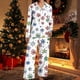 thumbnail image 1 of Puyaiuu Women 2 Piece Christmas Satin Pajama Set Cute Print Long Shirt Loose Shorts Matching Set Loungewear Gift, 1 of 5