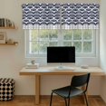 thumbnail image 5 of Navy Blue Pine Leaves Tier Curtains 24 Inch Length, Abstract Geometric Gray Plaid Cafe Short Curtains for Bathroom Over Sink, Small Kitchen Curtain Light Filtering Tiered Drapes 2 Panels 27.5"Wx24"L, 5 of 8