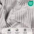 thumbnail image 3 of Superior Mai Geometric Waffle Cotton Blanket, California King, Platinum, 3 of 9