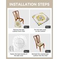 thumbnail image 4 of Summer Lemon Chair Seat Covers for Dining Room Stretch Chair Seat Covers Set of 6, Farmhouse Black Check Plaid Vintage Chair Seat Protector Cushion Slipcovers for Kitchen Restaurant Office, 4 of 6