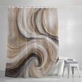 thumbnail image 3 of Brown Grey Abstract Shower Curtains for Bathroom, Vintage Swirl Ombre Fluid Art Modern Waterproof Fabric Shower Curtain, Decorative Bathroom Curtain for Bathtub, 36"x72", No Hooks Included, 3 of 9