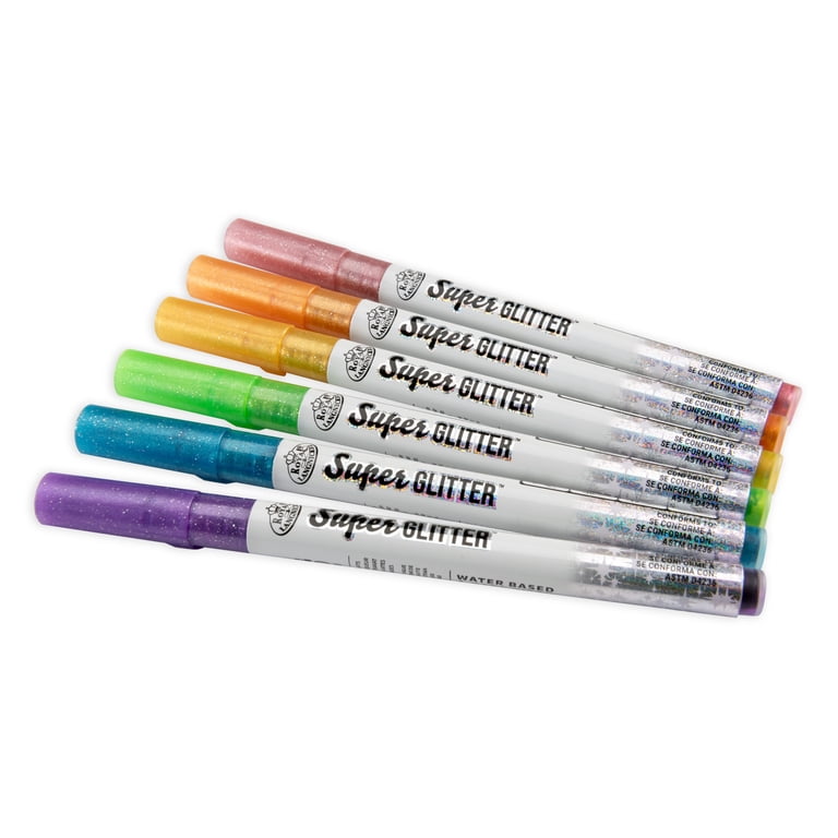 Glitter Art Markers 6-Piece Set with Fine Tips photo 7