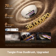 DREAME X60 Max Ultra Complete Kit, 35,000Pa Suction Robot Vacuum and Mop, 3.13in (7.95cm) Ultra-Thin Design, Self Emptying&Refilling, Mop Self-Cleaning, 280+ Obstacle Avoidance, White