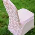 thumbnail image 4 of Efavormart Satin Rosette Blush Stretch Banquet Spandex Chair Cover Dinning Event Slipcover For Wedding Party Banquet Catering, 4 of 5