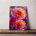 thumbnail image 5 of Dahlia Flower Canvas Wall Art 8x12 inches - Rustic Neutral Dahlia Flower Watercolor Canvas Print Botanical Artwork, 5 of 5