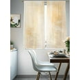 thumbnail image 4 of Collage Theme Sheer Curtains 63 Inches Long 2 Panels Retro Beige Oil Painting Texture Light Filtering Semi Sheer Window Curtains Drapes for Bedroom Living Room 52"x63", 4 of 7