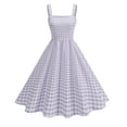 thumbnail image 1 of Vestido Corto de Verano de las Mujeres de Malla de Manga Corta Bordado Vestido de Pastel Retro, Vestido Ligero Casual para la Fiesta Y las Vacaciones, 1 of 9