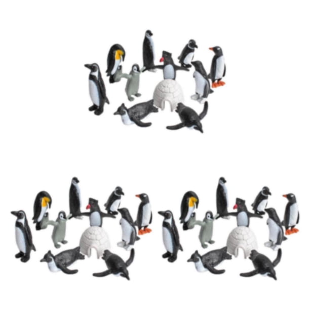Bewildely 11 Uds simulación de animales del océano pingüino juguete Animal Polar para coleccionables Type1