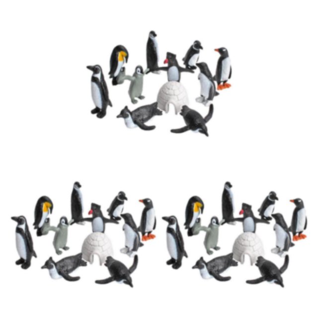 Bewildely 11 Uds simulación de animales del océano pingüino juguete Animal Polar para coleccionables Type1
