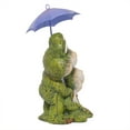 thumbnail image 5 of Alpine Corporation 11"H Frog Duo with Purple Umbrella Garden Statue, 5 of 12