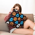 thumbnail image 6 of Halloween Throw Pillow Cases Happy Halloween Ghost Boo Spooky Pillow Cases Throw Cushion Cover Cushion Cases for Home Office Halloween Decor,16x16 Inch (2Pcs), 6 of 6