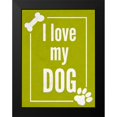 thumbnail image 2 of Studio, Sd Graphics 12x14 Black Modern Framed Museum Art Print Titled - Love my Dog Green, 2 of 5